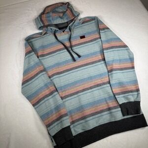 O´Neill Mens Surfer Striped Pocket Hoodie Size L Standard Fit Boho Southwest
